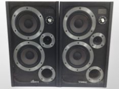 A pair of Wharfedale E30 speakers, height 58cm.