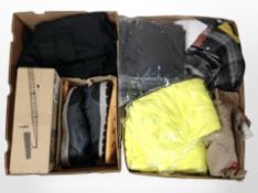A quantity of workwear, two pairs of Site trainers, etc.
