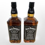 Two x 1 litre bottles of Jack Daniels Old No.