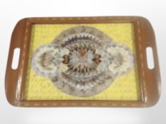 A butterfly wing serving tray, width 52cm.