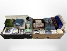 A collection of Ringtons ceramics including collector's plates, caddies, ginger jars.