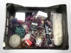 A quantity of costume jewellery, fashion wristwatches, etc.
