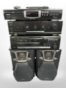 A Philips compact disc player CD723, a Sherwood integrated amplifier AX-4050R,