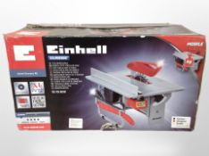 An Einhell bench-type circular saw, in box.