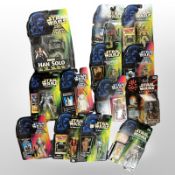 13 Hasbro and Kenner Star Wars figurines, boxed.