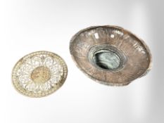 A 19th-century Islamic copper-plated planter, diameter 28cm,