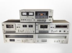 A Technics M8 stereo cassette deck, further stereo tuner ST-Z1L,