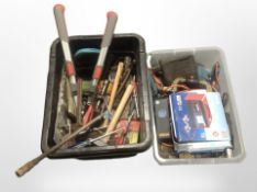 A quantity of hand and power tools and other hardware.