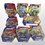 Eight Mattel Batman figurines, boxed.