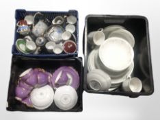 A quantity of Royal Doulton Caprice dinner china, Japanese export china, and Windsor tea china.