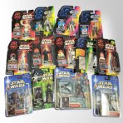 13 Hasbro Star Wars figurines, boxed.