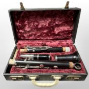 A Boosey & Hawkes The Edgware clarinet, in fitted case.