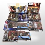 11 Hasbro Disney Star Wars figurine sets, boxed.