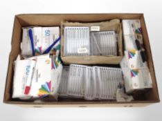 A large quantity of biros and dry wipe pens.