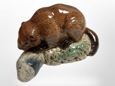 A Beswick beaver figure model 1943, length 11.