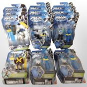 12 Mattel Max Steel figurines, boxed.