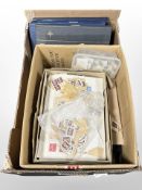 A quantity of British and world stamps, loose and in albums.