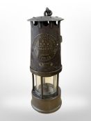 An Eccles Type SL miner's safety lamp.