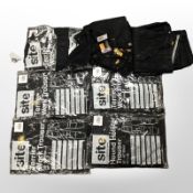 A quantity of Site work trousers, some sealed in cellophane wrapping.