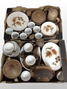 A large quantity of Denby tea and dinner stone wares.