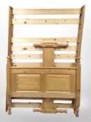 A contemporary pine four-foot bed frame.