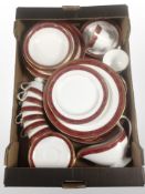 A collection of Spode Bordeaux tea and dinner porcelain.