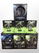 Seven Eaglemoss Hero Collector Alien franchise figurines, boxed.