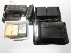 A group of radios including Aiwa, Technics turntable, and further Hi-Fi separates, DAB radion,