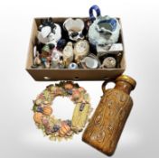 A quantity of ceramics including West German pottery jug, Japanese export tea china, ornaments,