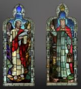 The Todd Family of Sunderland, a dedicated pair of stained glass lancet windows,