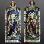Sarah Grace of Sunderland, a dedicated pair of stained glass lancet windows,