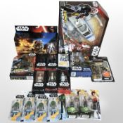 17 various Hasbro Disney Star Wars figurines including Hero Mashers, Resistance, etc., boxed.