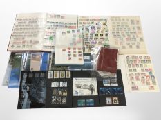 Several albums of stamps.