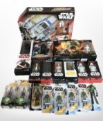 17 various Hasbro Disney Star Wars figurines including Hero Mashers, Resistance, etc., boxed.