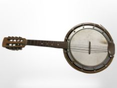 A eight string banjo ukulele