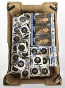 Three Funko Star Wars bobble heads and a quantity of Marbs Star Wars marbles.