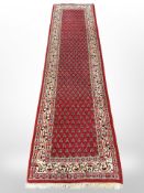 A runner of Persian Saraband design,