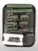 A group of OO gauge die-cast locomotives and tenders to include Hornby and Lima.