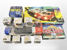 A Scalextric Racing set, Doctor Who TARDIS toy, radio-controlled car,