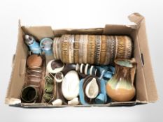 A group of ceramics including West German cylindrical pottery vase, Carlton Ware table wares, etc.