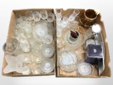 A quantity of crystal drinking glasses, vases, etc.