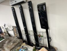 A Samsung model HT-TX500 sound system, together with three further Samsung floor-standing speakers.