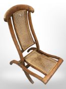 A folding bergere steamer chair