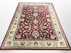 A machine made Ziegler design carpet,