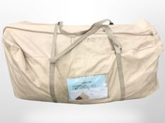A 6 meter bell tent in carry bag