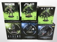 Six Eaglemoss Hero Collector Alien franchise figurines, boxed.