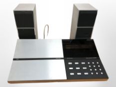 A Bang & Olufsen Beocord 8000, together with a pair of Beovox C75 speakers (continental plugs).