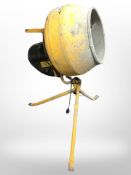 An electric cement mixer