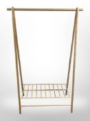 A Scandinavian pine clothes rack,
