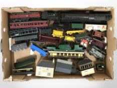 A group of OO gauge locomotives, passenger cars and tenders including Lima, Tri-ang,